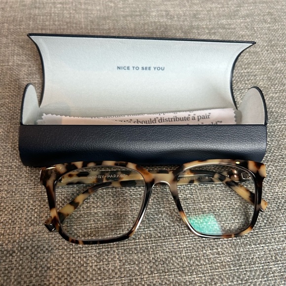 Warby Parker Eyeglasses Hughes W in Marzipan Tortoise Square Frame Only - Picture 11 of 12